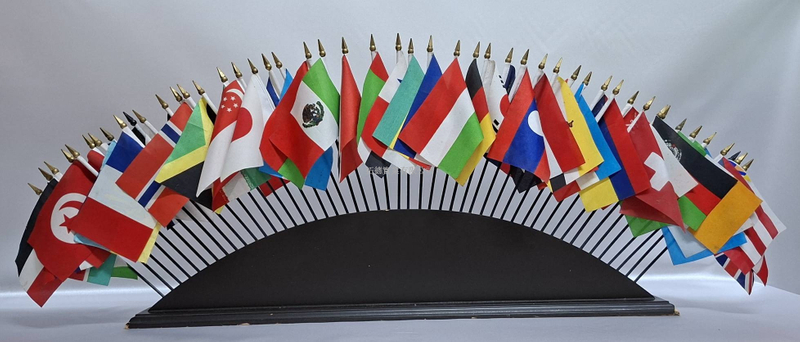 萬國手搖旗整組旗座